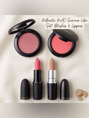 MAC Cosmetics Bundle - 2 Powder Blushes & 2 Lipsticks BRAND NEW in box.